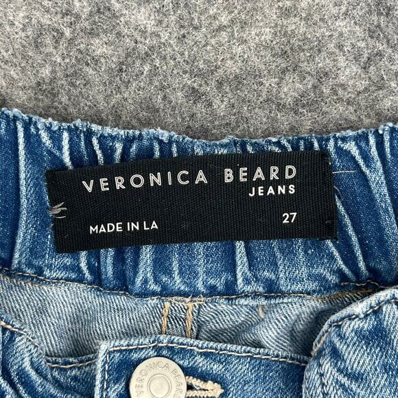 Veronica Beard ARYA Cargo Jeans High Rise Elastic Waist Size 27 Nova - Picture 5 of 9